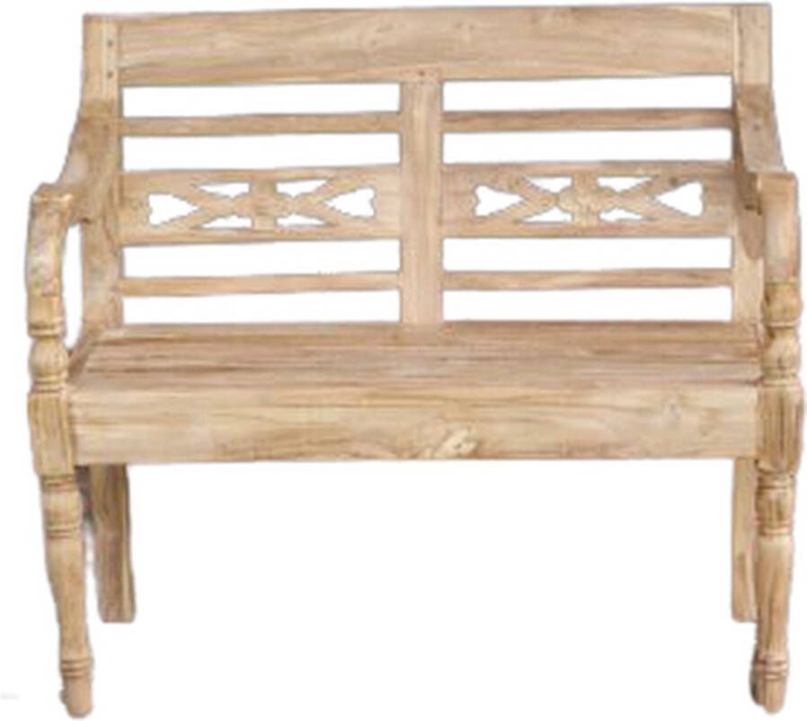 Livingfurn Tuinbank Stations Bench 45x100x75 Teakhout