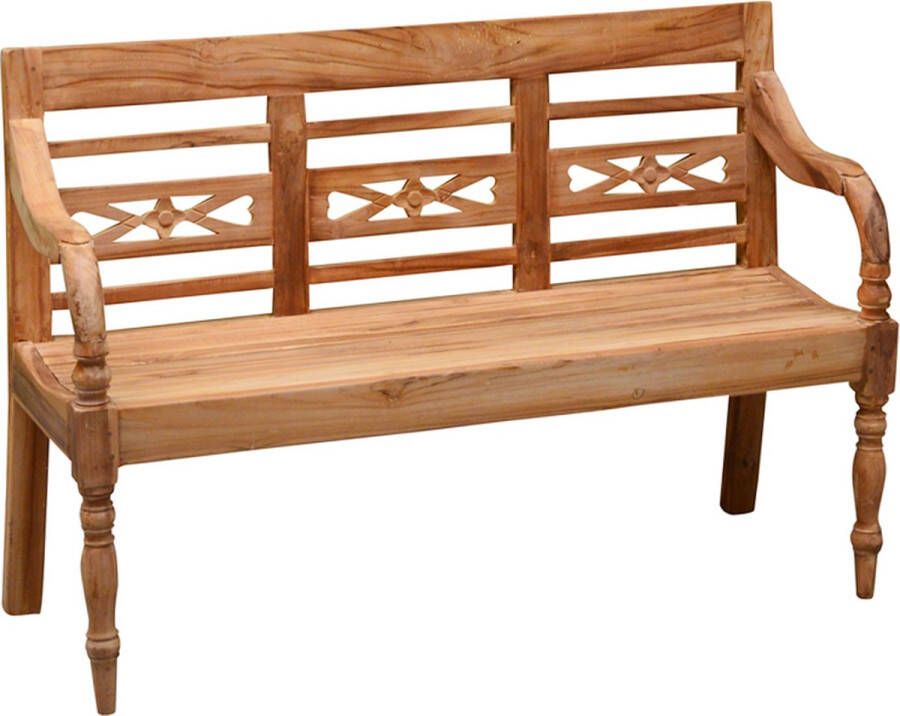 Livingfurn Tuinbank Stations Bench 45x130x75 Teakhout