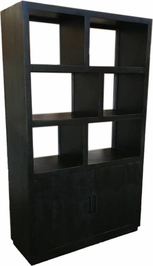 Livingfurn Opbergkast Jaxx Mangohout 200 x 120cm Zwart