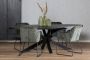 Livingfurn Ovale Eettafel Kala Spider Mangohout en staal 210 x 100cm zwart Ovaal - Thumbnail 5