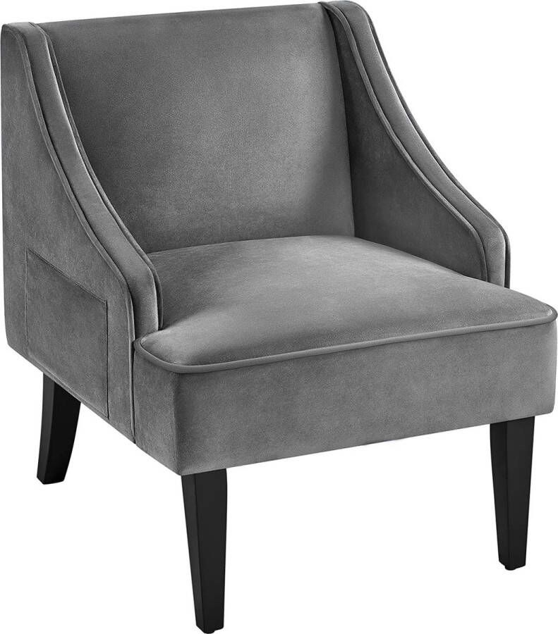 Livingsigns Lounge stoel gestoffeerde stoel relax stoel met 4 stoelpoten armleuning enkele bank TV stoel voor woonkamer kantoor
