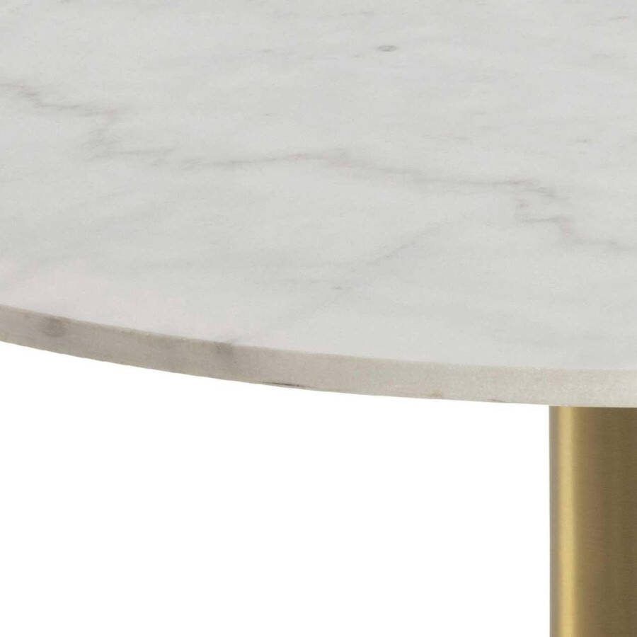 Leen Bakker Salontafel Cato wit goudkleur 45xØ80 cm