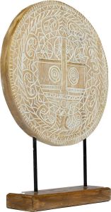 Liviza Ornament op voet noves 55 cm Handgesneden woondecoratie