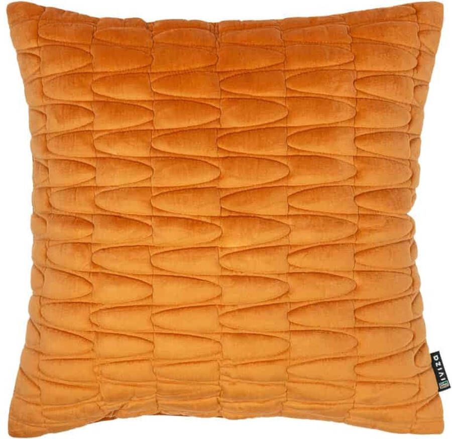 Liviza Sierkussen velvet gewatteerd oranje Velvet Vierkant Oranje 15 cm 45 cm 45 cm