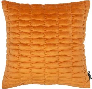 Liviza Sierkussen velvet gewatteerd oranje Velvet Vierkant Oranje 15 cm 45 cm 45 cm