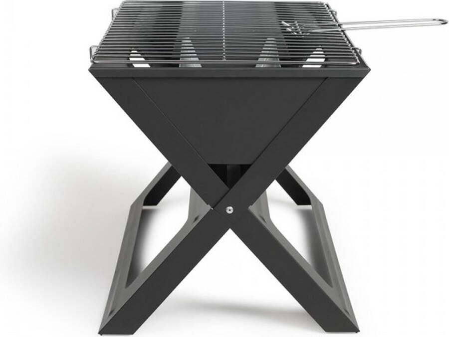 Livoo Opvouwbare Draagbare Houtskoolbarbecue Zwart Staal 44 5 x 28 5 cm