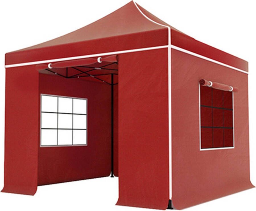 Lizzely Garden & Living Easy up 3x3m rood luxe partytent opvouwbaar