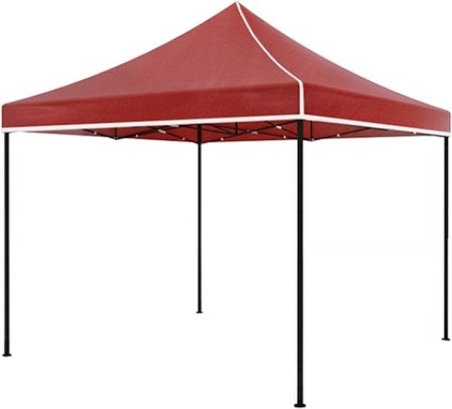 Lizzely Garden & Living Easy up 3x3m rood luxe zonder zijwanden partytent opvouwbaar