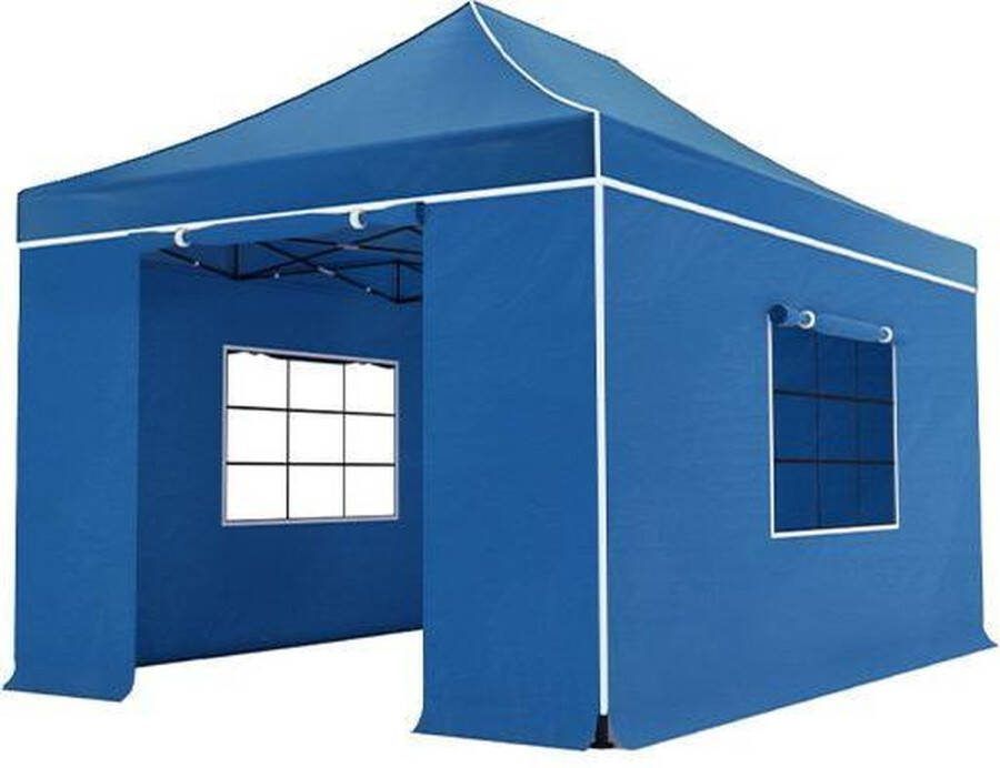 Lizzely Garden & Living Easy up 3x4 5m blauw luxe partytent opvouwbaar