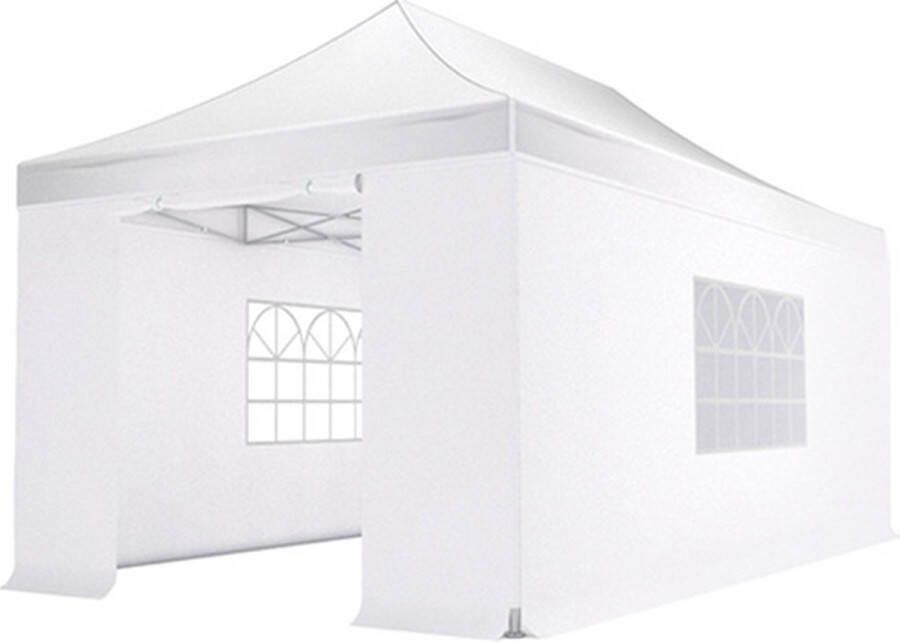 Lizzely Garden & Living Easy up 3x4 5m wit 40mm (aluminium buizen) semi prof partytent opvouwbaar