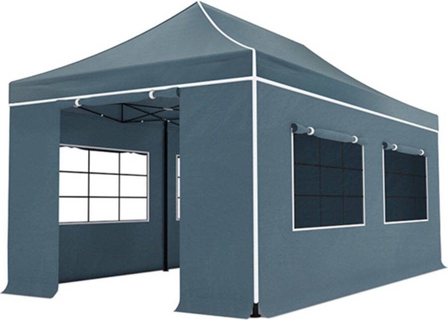Lizzely Garden & Living Easy up 3x6m grijs luxe partytent opvouwbaar