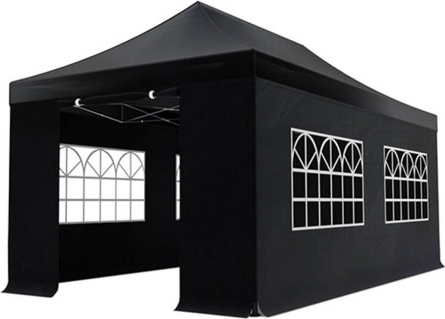 Lizzely Garden & Living Easy up 3x6m zwart 30mm (aluminium buizen) semi prof partytent opvouwbaar