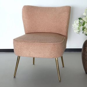 Lizzely Garden & Living Fauteuil Zitbank 1 Persoons Teddy Lichtbruin Stoel