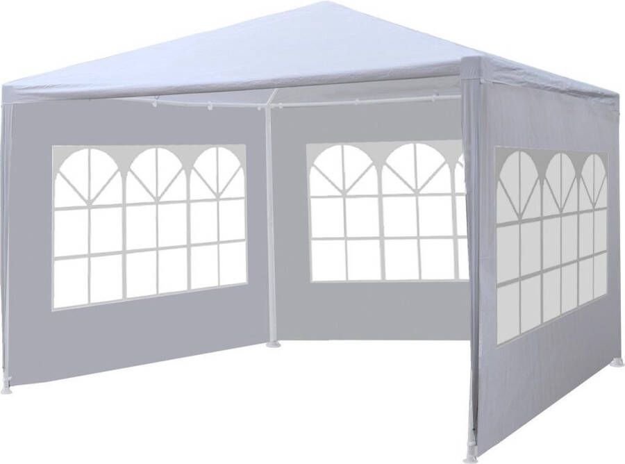 Lizzely Garden & Living Partytent 3x3m Budget Wit Met Drie Zijwanden