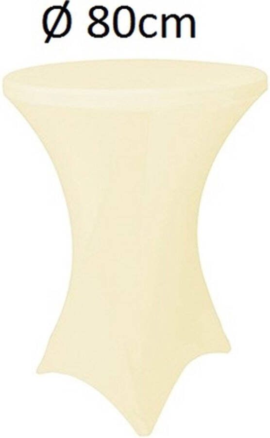 Lizzely Garden & Living Stretch rok crème statafelrok statafel 80cm statafelhoes