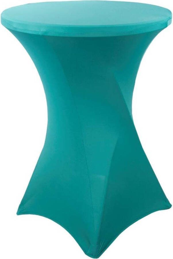 Lizzely Garden & Living Stretch rok turquoise statafelrok statafel 80cm statafelhoes