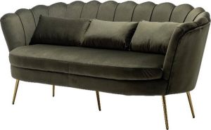 Lizzely Garden & Living Zitbank Belle 3 zits donkergroen 180cm stof bankstel incl. 3 kussens bank