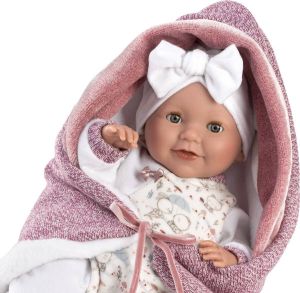 Llorens babypop Heidi met slaapogen geluid en deken 42 cm