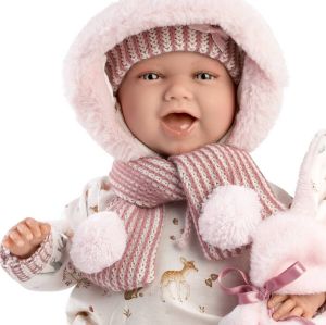 Llorens babypop Mimi vrolijk met geluid knuffeldoek en speen 42 cm