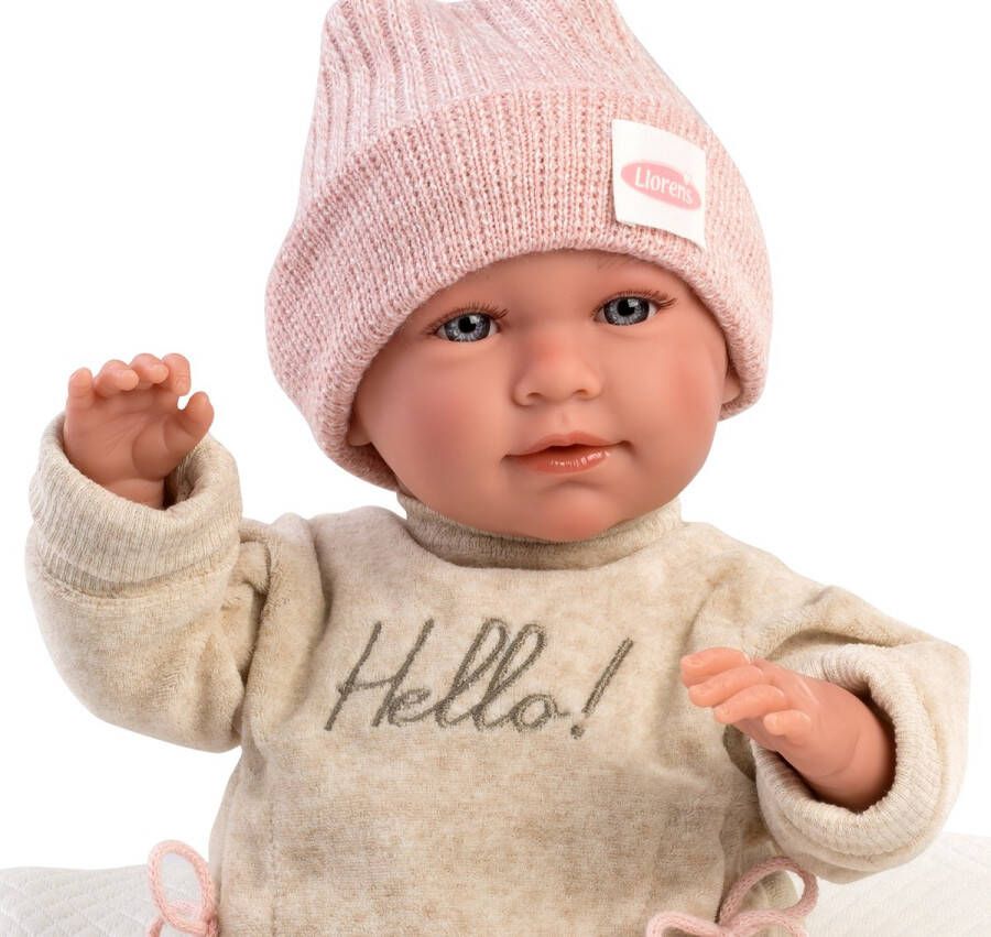 Llorens soft body babypop 42 cm met geluid kussen en speen