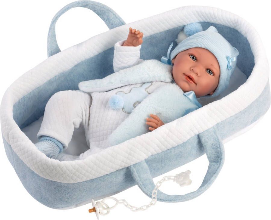 Llorens soft body babypop Mimo met reiswieg en speen 40 cm