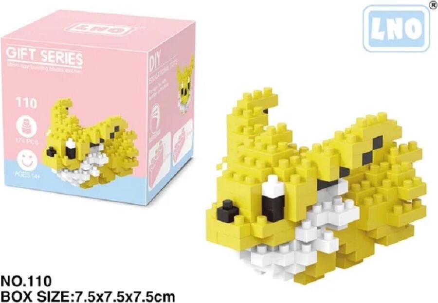 LNO Miniblocks bouwset 3D puzzel educational toys bouwdoos mini blokjes 174 st
