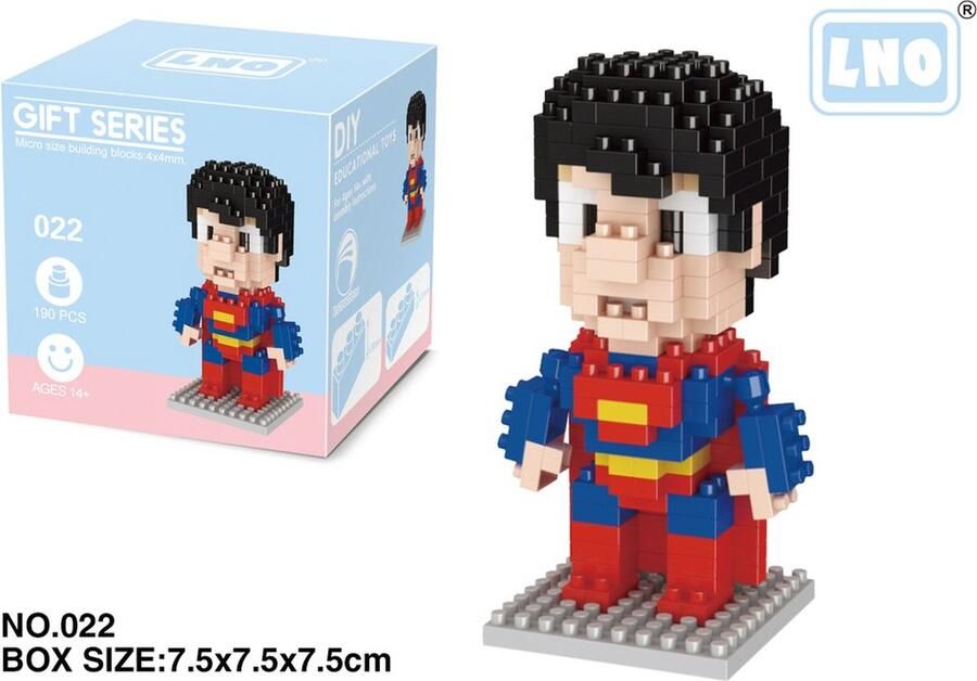 LNO Miniblocks bouwset 3D puzzel educational toys bouwdoos mini blokjes 190 st