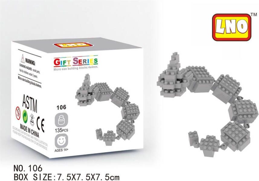 LNO Miniblocks bouwset 3D puzzel educational toys bouwdoos mini blokjes 135 st
