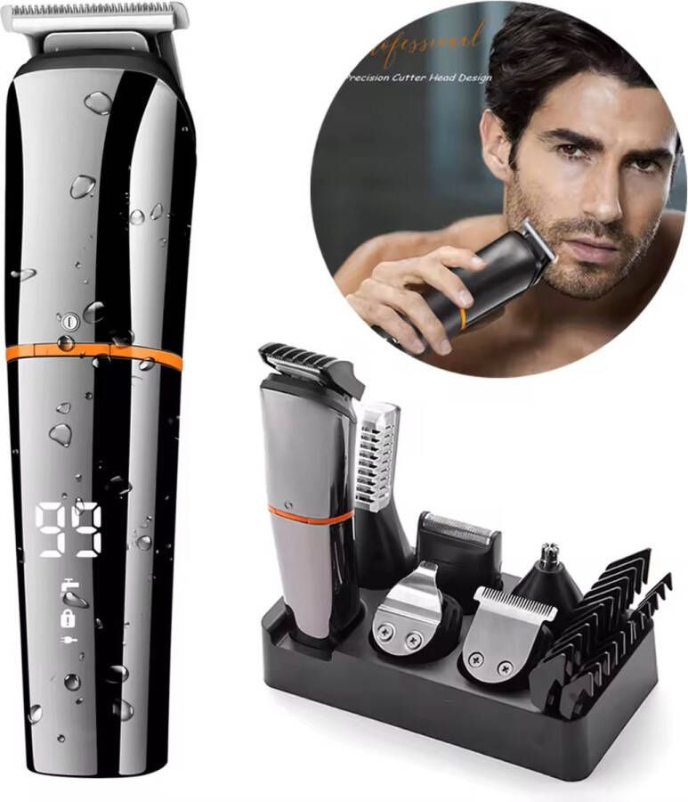 L'Noir Baardtrimmer Scheerapparaat 11 in 1 Lichaam & Baard Trimmer Tondeuse Skull Shaver Body Groomer Scheerapparaten Mannen Neustrimmer
