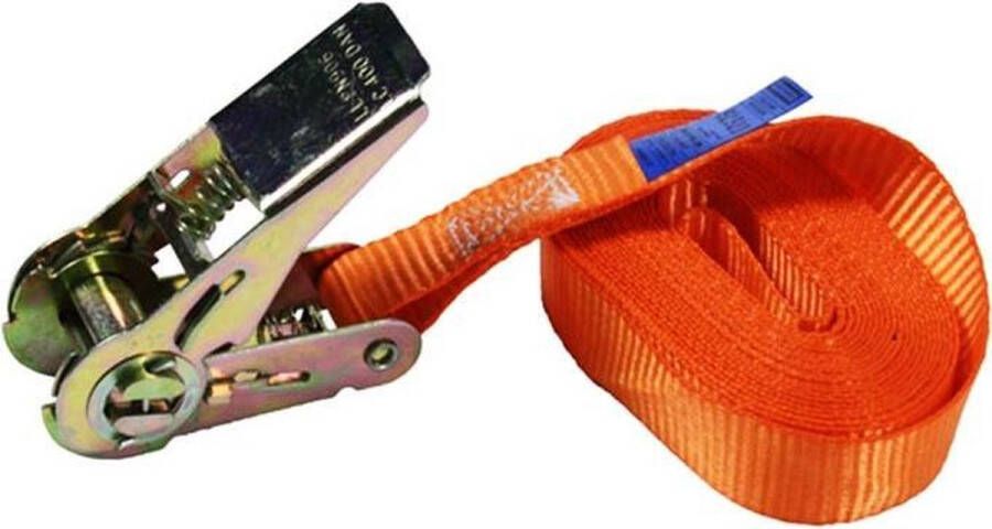 Loadlok Spanband 25 mm oranje met ratel 350 700 daN