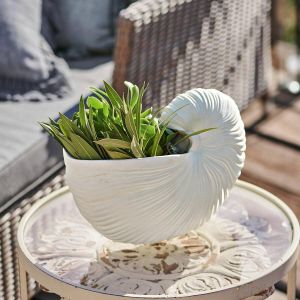 Loberon Bloempot Manteur wit