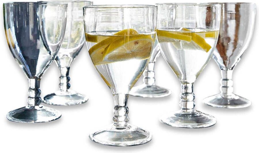 Loberon Glas set van 6 Saranda helder