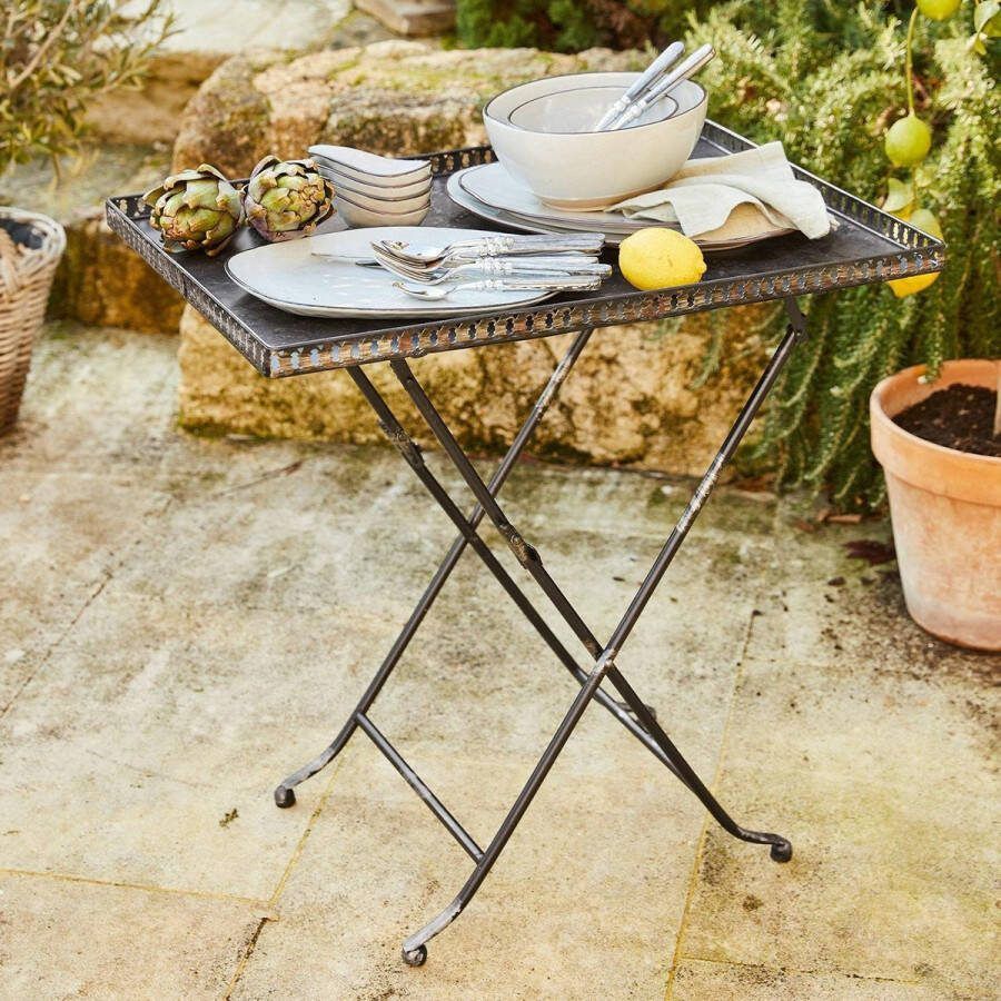 Loberon Klaptafel Nieves antiekkoperkleurig