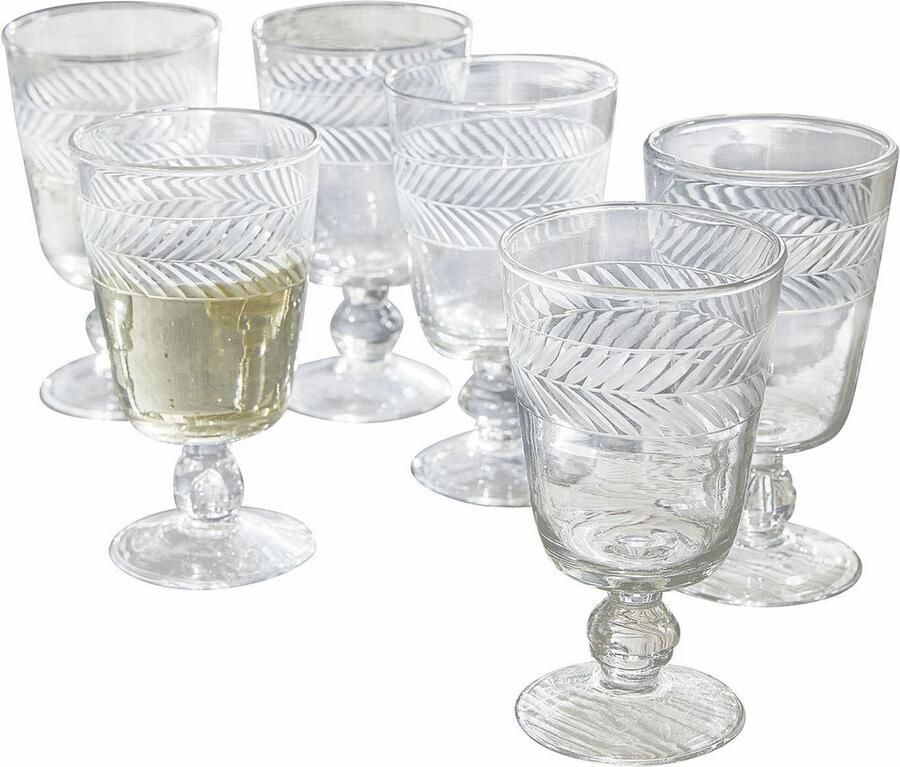 Loberon Glas set van 6 Eleonoire helder