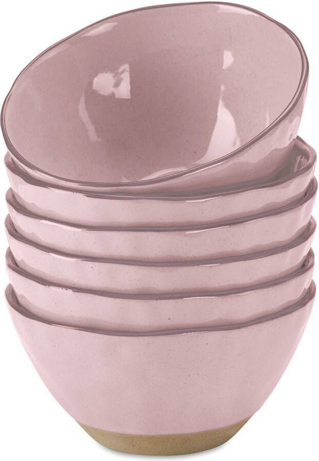 Loberon Schaaltje set van 6 Biarré roze