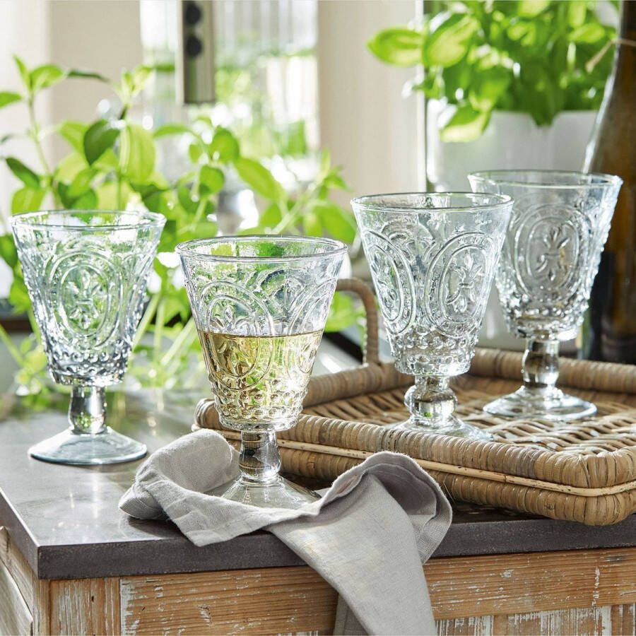Loberon Wijnglas set van 4 Sarton helder