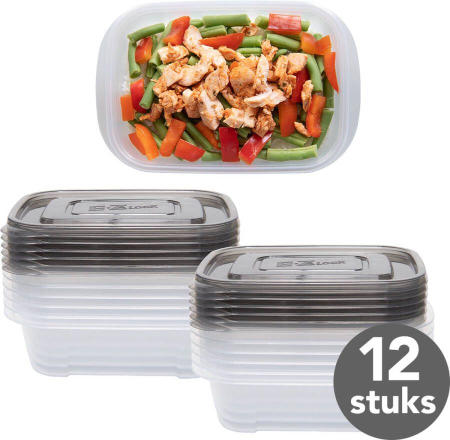 Lock&Lock Meal prep Bakjes Diepvriesbakjes Vershoudbakjes set met deksel Bewaarbakjes Magnetron bakjes – Diepvriesdozen Meal prep container Vershouddoos Stevig en Herbruikbaar BPA vrij Set van 6 Stuks – 890ml