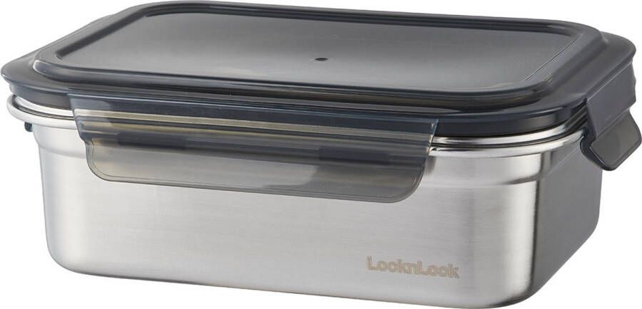 Lock&Lock RVS Lunchbox RVS Broodtrommel Lunchtrommel Vershoudbakje Bewaardoos met deksel Vershouddoos 1.2 liter Lekvrij BPA vrij Stapelbaar Duurzaam Volwassenen en Kinderen