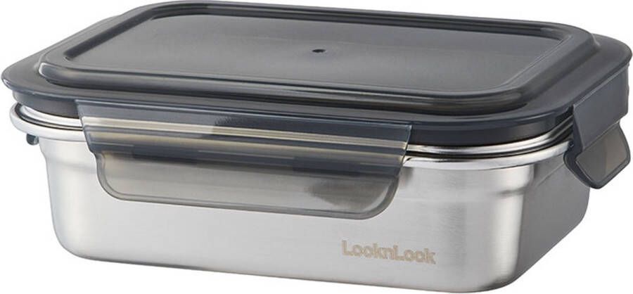 Lock&Lock RVS Vershoudbakje Bewaardoos met deksel Vershouddoos (kleine) Lunchbox Snackbox 600 ml Lekvrij BPA vrij Stapelbaar Duurzaam