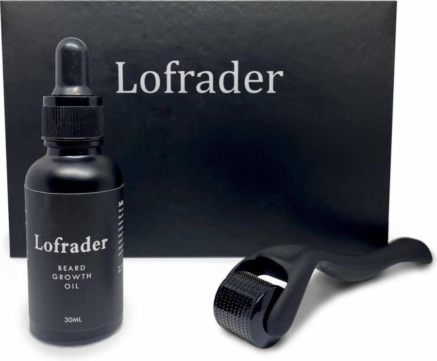 Lofrader Baardgroei Olie met DermaRoller Baardolie Derma Roller Baard Groei Olie Baardgroei Beard oil Baardroller