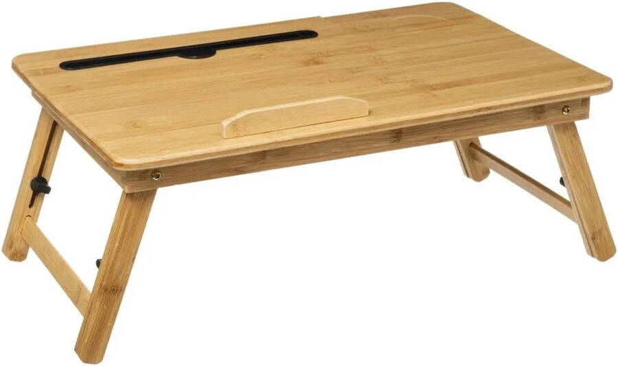 LOFT030 Bamboe smart tray tafeltje 54 x 34 cm 2 IN 1 Bedtafel Laptopstandaard Nieuw Model Cadeautip Laptoptafel Bank tafeltje Laptop verhoger