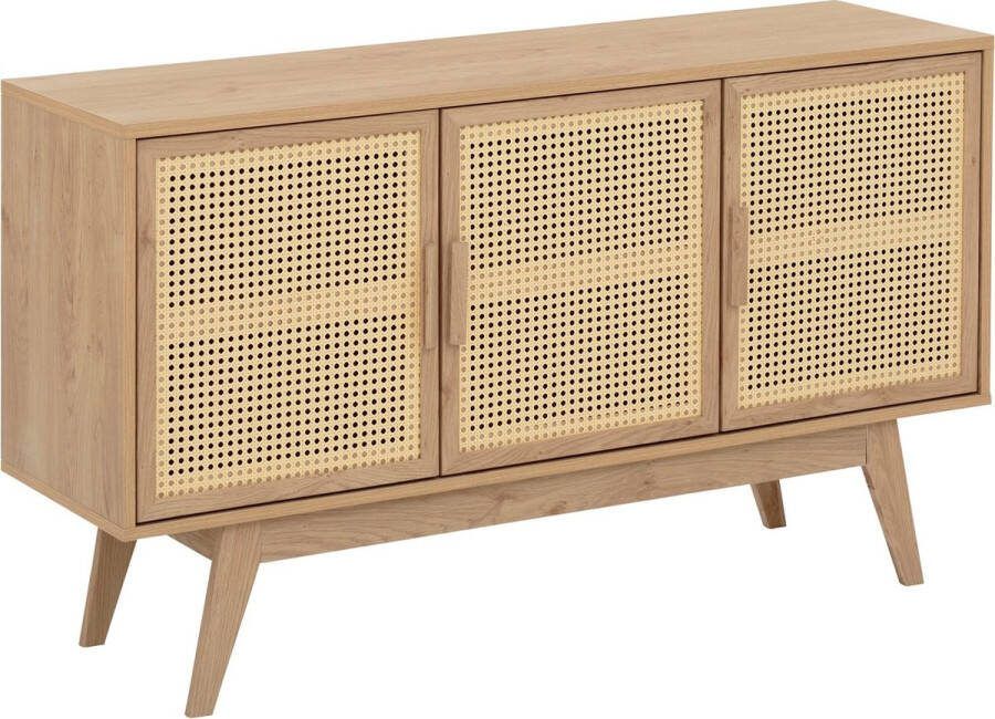 Home affaire Dressoir Bridget Commode 2 verstelbare inlegplanken houten benen breedte 128 cm