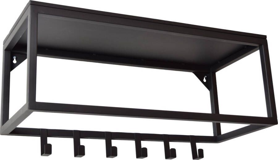 LOFT42 Blacky Kapstok Zwart – Metaal – 6 Haken