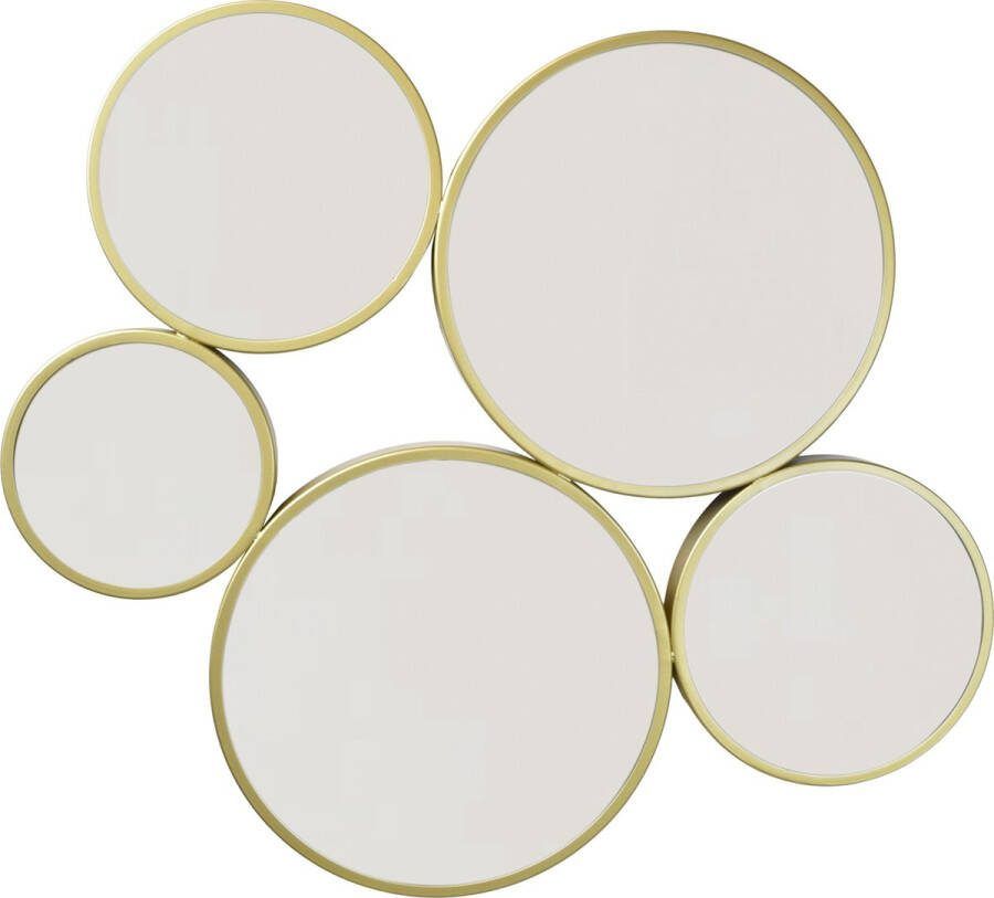 LOFT42 Bubbles Large Wandspiegel – Goud Metaal 82x70x3