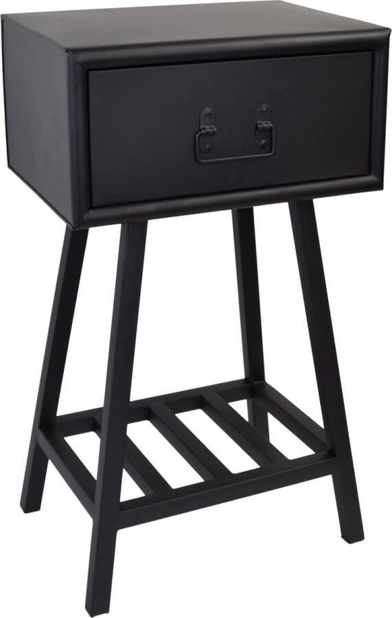 Loft42 Denver Nachtkastje Zwart metaal 1 lade 30x40x71
