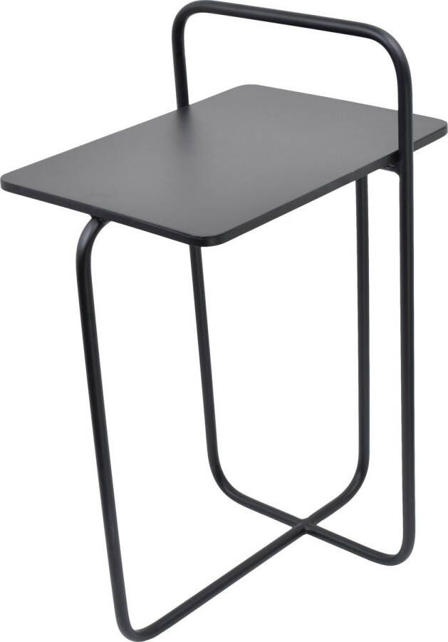 LOFT42 Easy Bijzettafel met Tijdschriften- of Krantenbak Metaal Mat Zwart 62x28x37