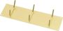 LOFT42 Factory Small Metalen Kapstok Goud 3 dubbele haken 11x42x6 - Thumbnail 1