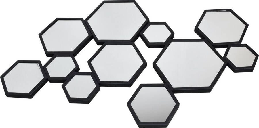 LOFT42 Hexa Multispiegel Zeshoek Zwart 120x70cm