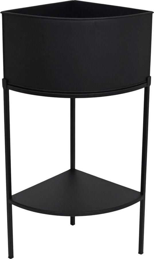 LOFT42 Flora Hoek Plantenbak Metaal Zwart 75x30x30cm