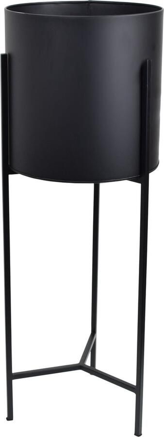 LOFT42 Joy Plantenbak Rond Metaal Mat Zwart